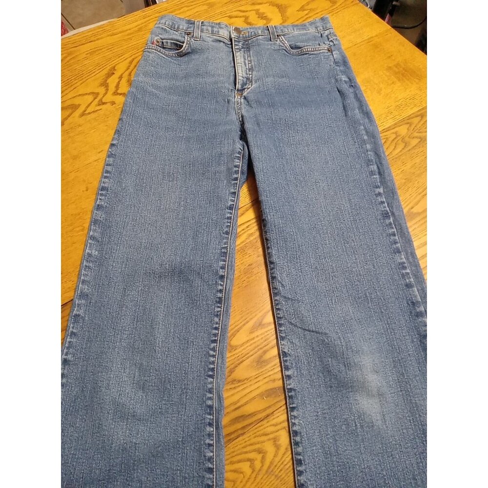 NYDJ Jeans 10 Womens BLUE BOOTCUT Preowned Summer Winter Casual Work Used Chic - Picture 3 of 10